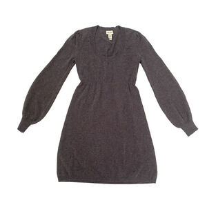 Ella Moss Y2K Babydoll Cashmere Silk Dress M Long Sleeve Preppy Fairy Boho